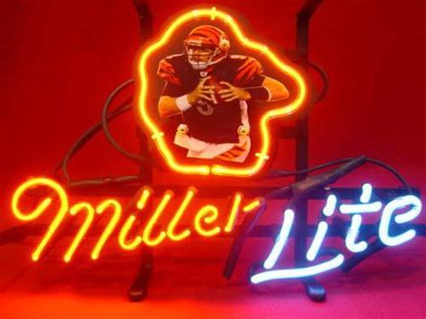 Miller Lite NFL Players #9 Bar Neon Light Sign 13'' x 8" - Neon