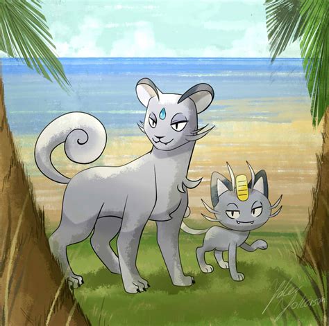 Pokemon Alola Persian and Meowth by JokerJokerson on DeviantArt