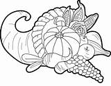 Cornucopia Coloring Page sketch template