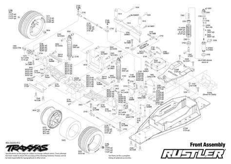 Traxxas Rustler 2WD Front Assembly Parts Explosion