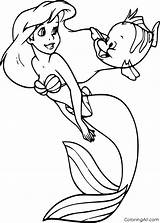 The Little Mermaid Coloring Pages  ColoringAll sketch template