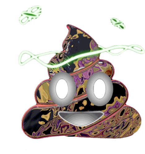 Poop Emoji Futuristic Sticker – Poop Emoji Futuristic Vaporwave – discover and share GIFs