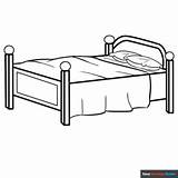 Bed Coloring Page  Easy Drawing Guides sketch template