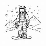 Snowboarding Coloring Page For Kids  Free Printable Drawing sketch template