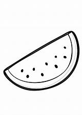Coloring Pages  Easy Watermelon Slice Page sketch template