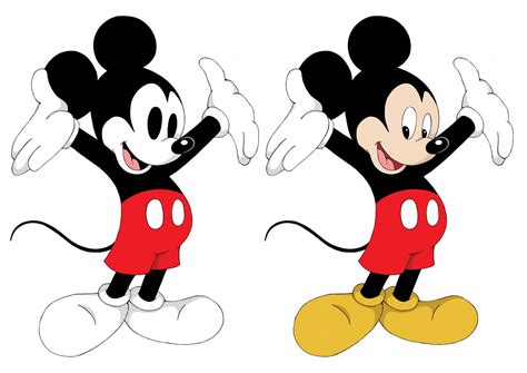 ArtStation - Mickey Mouse old and new cartoon style art