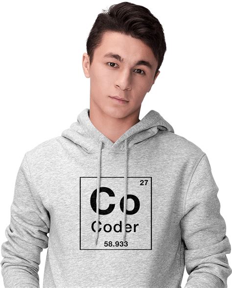Hooded Man - I Am A Chemical Element Hooded Sweatshirt, HD Png Download ...