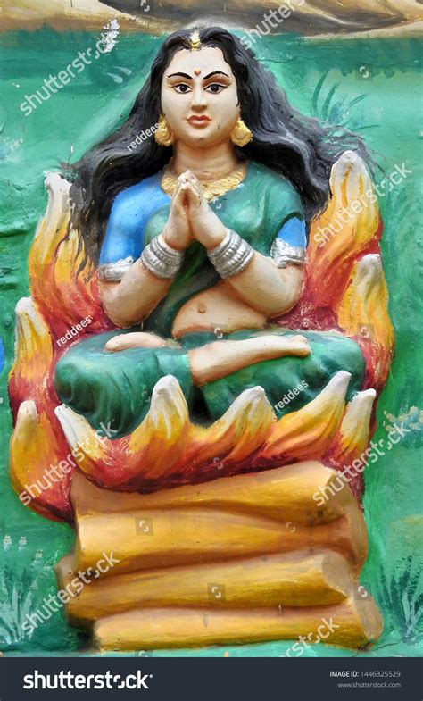 Hyderabadindia-june 26wall Art Hindu Goddess Sita Stock Photo ...