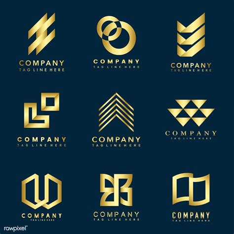 Set of company logo design ideas vector | free image by rawpixel.com | Company logo design ...