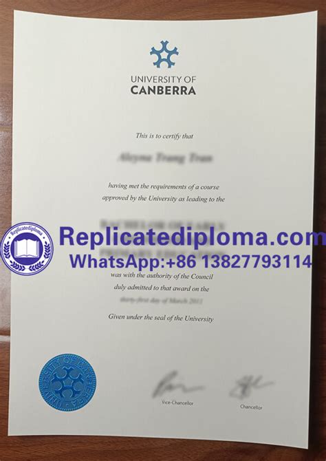 University of Canberra diploma HD sample, buy fake UC degree - replicatediploma.com