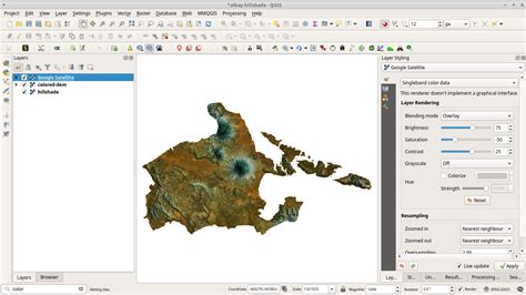 Hillshade in QGIS - BNHR