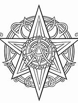 Premium AI Image  pentagram Fantasy Magical coloring Book page In sketch template
