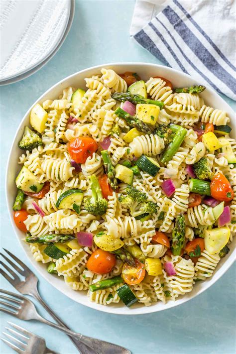 Roasted Vegetable Pasta Salad (Dairy Free, Vegan)- Simply Whisked