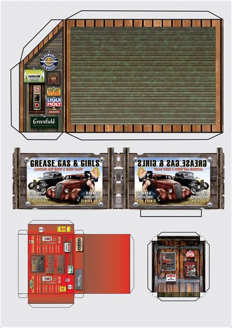 Printable Garage Diorama Template - Customize and Print