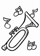 A Trumpet Coloring Page  Free Printable Pages For Kids sketch template