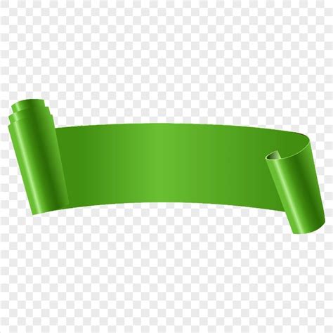 Green Curved Banner Ribbon PNG | Citypng