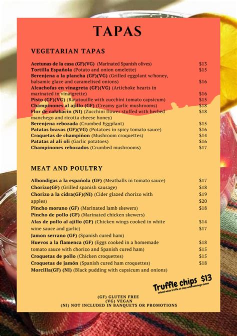 Menu 2024 - Spanish Tapas in Glebe (NSW) | TheFork