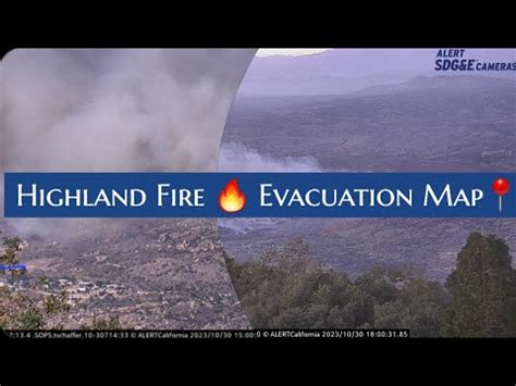 Highland Fire 🔥 Evacuation Map, Aguanga , Riverside County California.