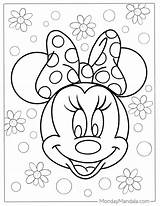 Minnie Mouse Head Coloring Page sketch template