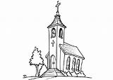 Coloring Pages Of A Church sketch template
