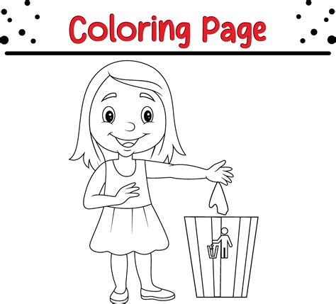 good habits Coloring page kids 36529344 Vector Art at Vecteezy