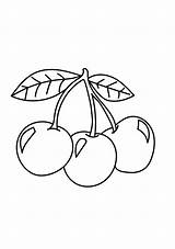 Cherry Coloring Page sketch template
