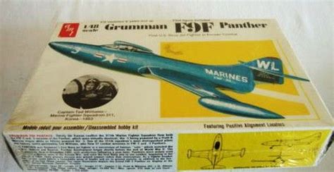 Lot Detail - VINTAGE GRUMMAN F9F PANTHER MODEL KIT w/TED WILLIAMS - SEALED