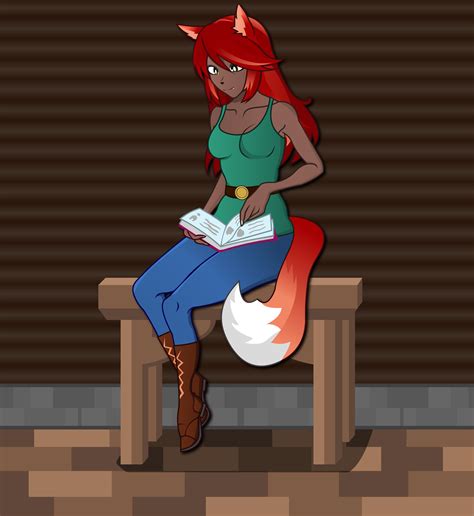 Zoologist NPC Sitting | Terraria | Terrarium, Terraria memes, Furry art