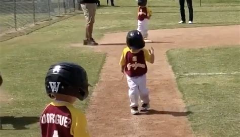 Slow Motion Baseball Kid: Youth Player Pretends to Run in Slow-Mo ...