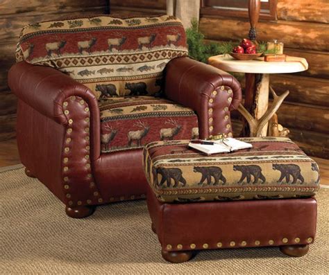 Durango Chair and Ottoman | Rustic cabin decor, Cabin furniture, Rustic chair
