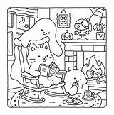 42  Fuzzy Hygge Coloring Pages Free Cute Drawings By Vivi Tinta sketch template