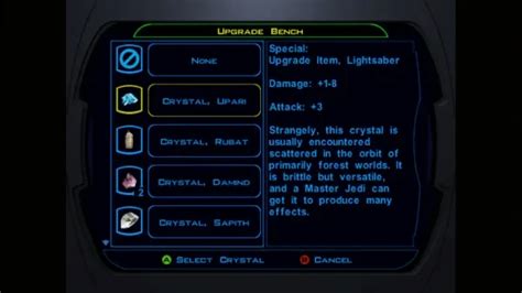 Star Wars: KOTOR Best Lightsaber Crystals | Gamers Decide