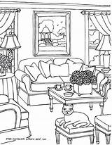 Coloring Pages For Adults… Some Drawings Of Living Rooms Adults To  sketch template