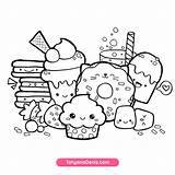 dessert coloring Page Free Printable Pages For Kids  desserts sketch template