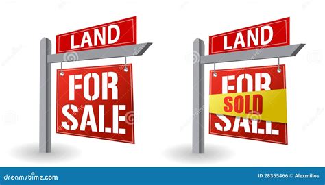 Land for sale sign stock illustration. Illustration of city - 28355466