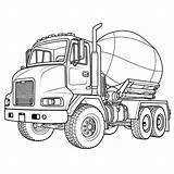 Premium AI Image  A coloring Page Of cement truck With sketch template