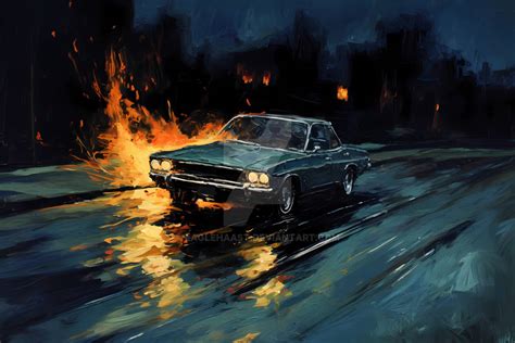 burning car by eaglehaast on DeviantArt