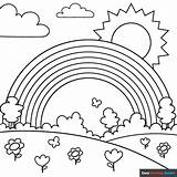 Rainbow For Kids Coloring Page  Easy Drawing Guides sketch template