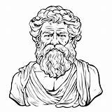 Download Ancient Greek Man Bust Coloring Pages Online  Creative Fabrica sketch template