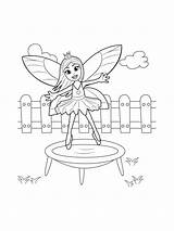 Trampoline coloring pages sketch template