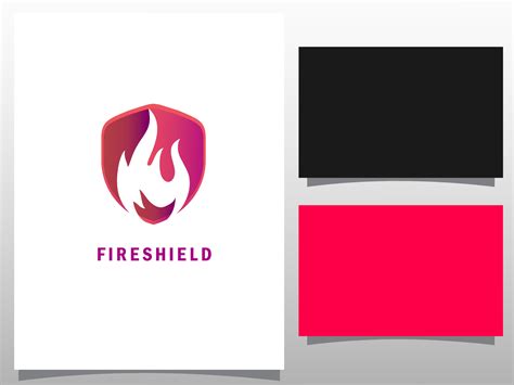 Fire shield logo design concept elements 8096761 Vector Art at Vecteezy