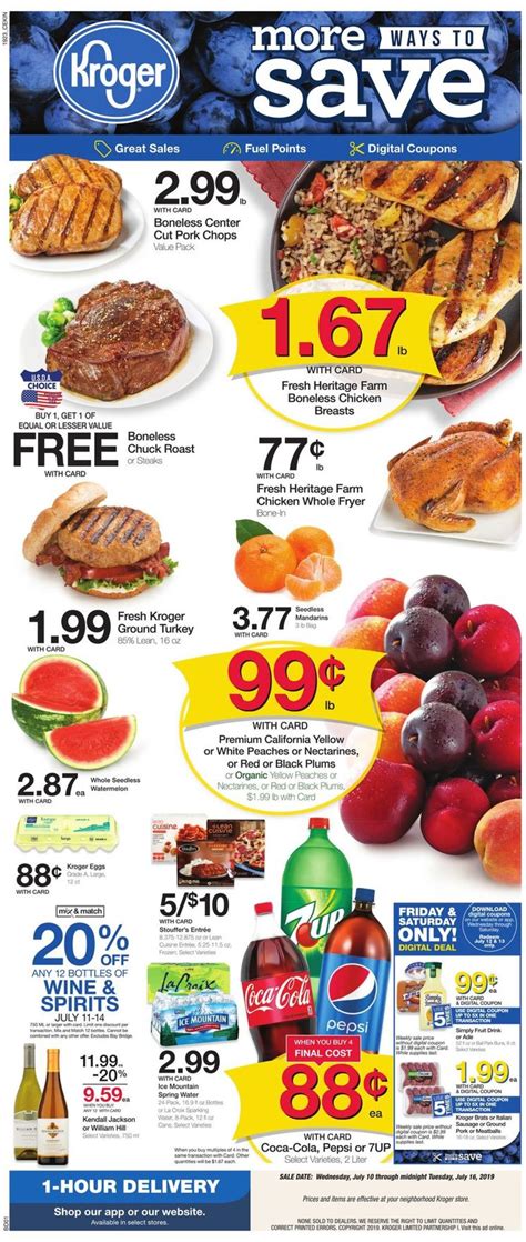 Kroger Ad Circular - 07/10 - 07/16/2019 | Rabato