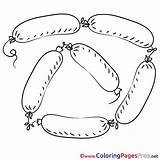 Salami Coloring Page sketch template