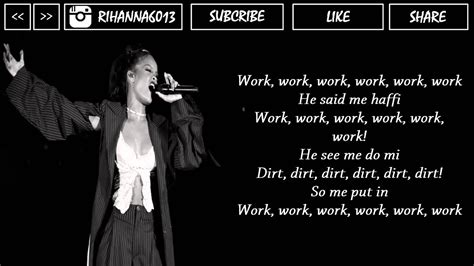 Rihanna - work (official lyrics ) Music HD #Rihanna #Anti - YouTube