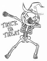 Haloween Skeleton Coloring Pages sketch template