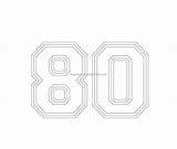 Number 80 Coloring Page Pages sketch template