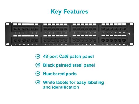 Cat6 Patch Panel 110 Type 48 Port (568A/B Compatible) - Monoprice.com