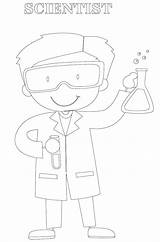 Scientist 9 Coloring Page  Free Printable Pages For Kids sketch template