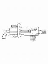 Machine Gun coloring Pages sketch template