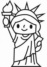 Funny Statue Of Liberty Coloring Page  Free Printable Pages sketch template